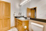 Bathroom within a gold-rated unit in River Run Village